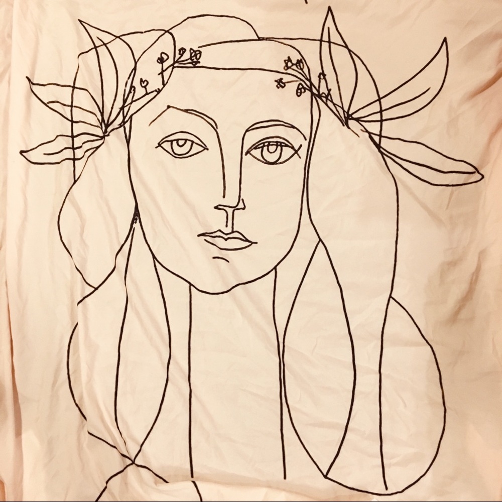 Milky Beige Minimalist Art Tapestry